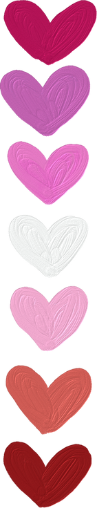 Cute Painterly Pride Hearts